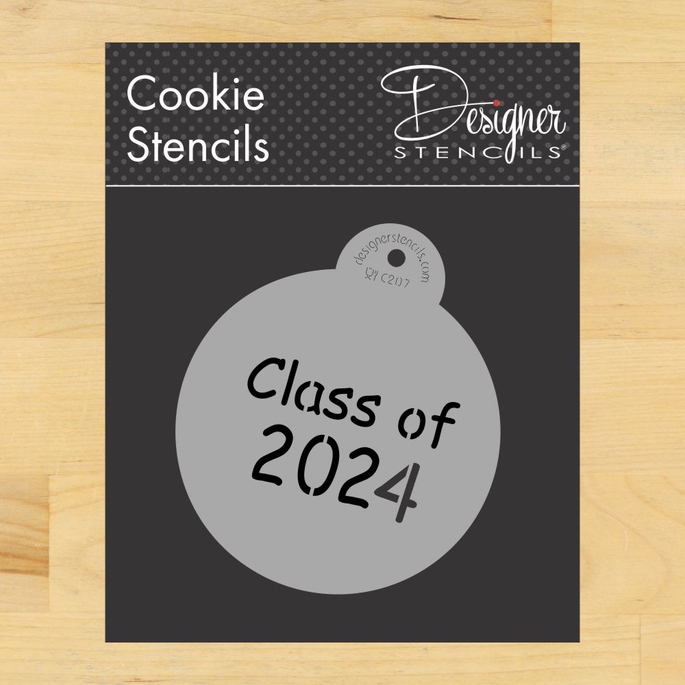 Graduate Round Cookie Stencil Set by Designer Stencils