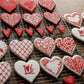 Valentine's Day Cookies using Lattice Cake Stencil by Designer Stencils 