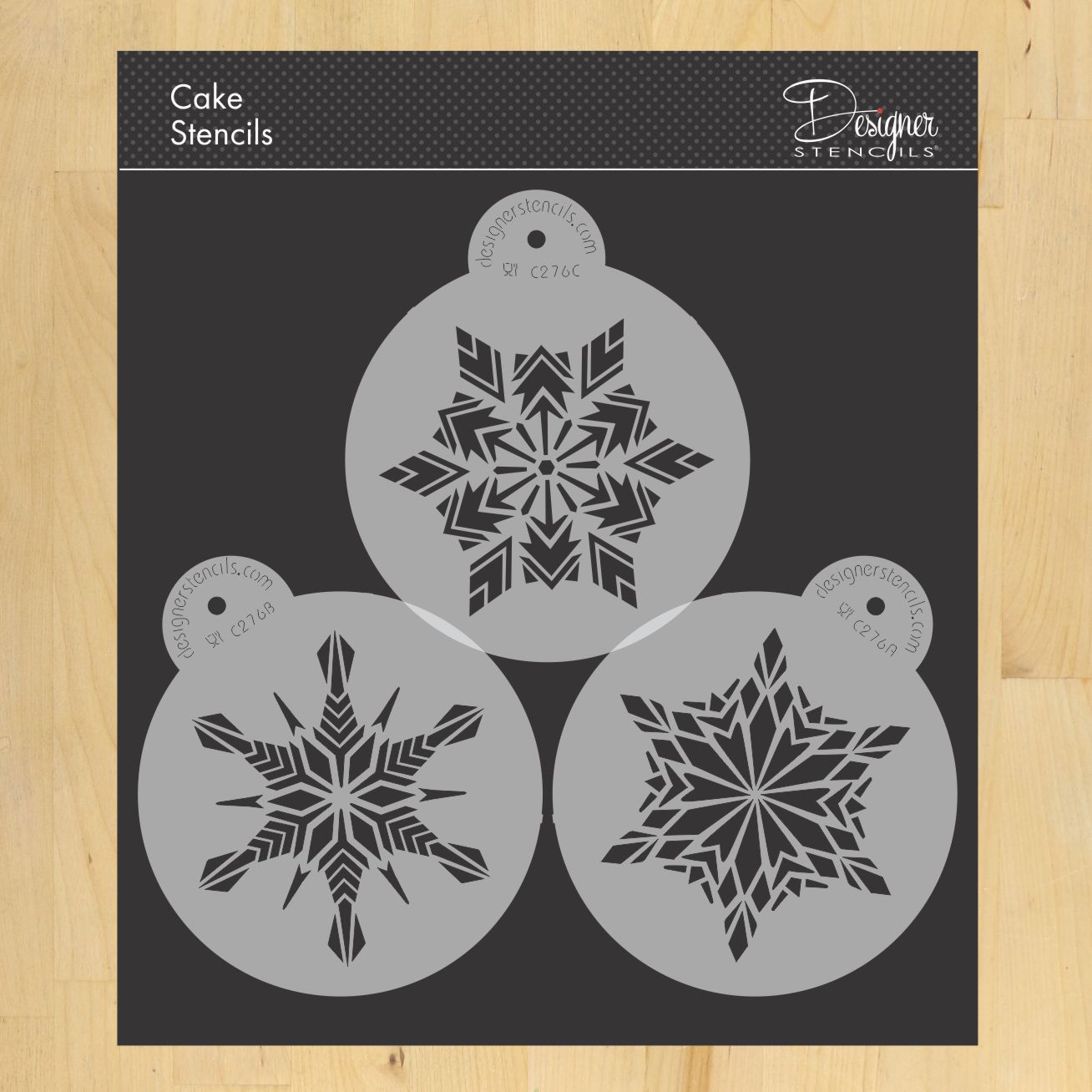 Crystal Snowflakes Cake Stencil Top by Designer Stencils