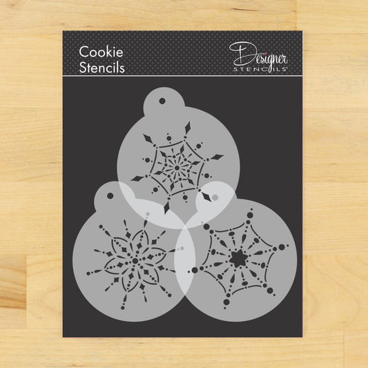 Jeweled Snowflakes Cake and Cookie Trios by Designer Stencils