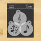 Musical Round Cookie Stencil Set by Designer Stencils