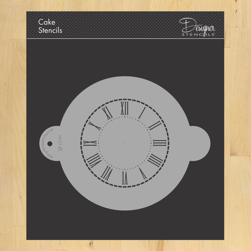 Clock Cake Stencil Top by Designer Stencils 4.5 inch