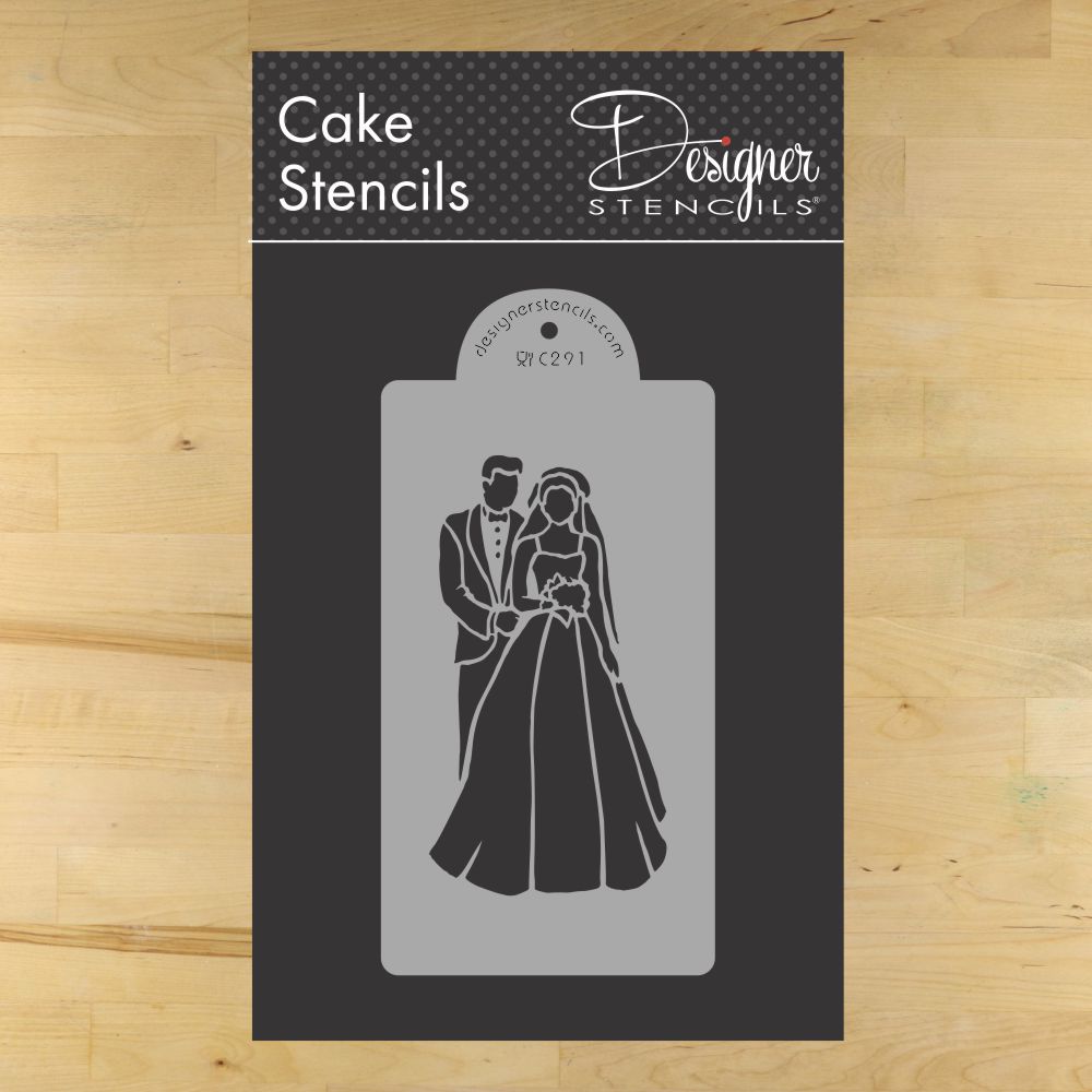 Bride and Groom Cake Stencil by Designer Stencils