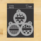 Polka Dots and Stripes Round Cookie Stencil Sets by Designer Stencils 3 Inch Set
