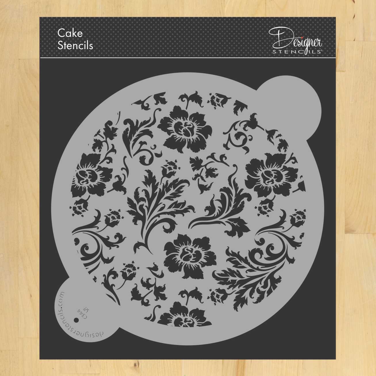 Chic Rose Stencil Top for Pies and Cakes from Designer Stencils ...
