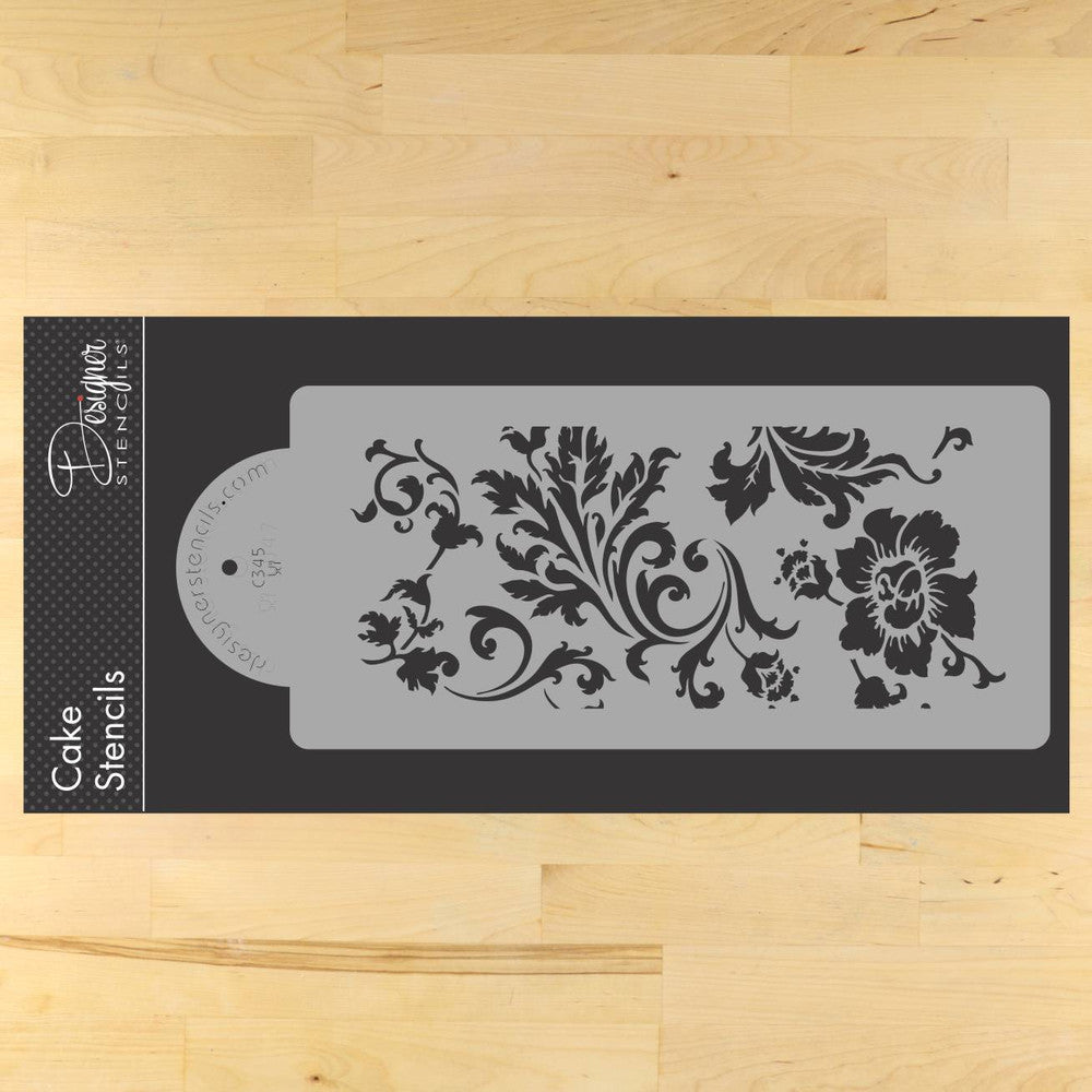Chic Rose Stencil for Wedding Cake Decorating - Confection Couture Stencils