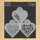 Contemporary Hearts Cookie Stencil Set by Designer Stencils