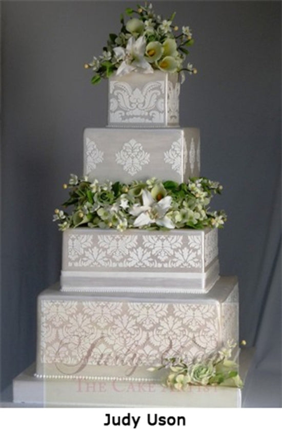Damask Stencils for 5 Tiered Cakes by Designer Stencils - Confection ...