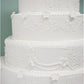 WEDDING CAKE DECORATED WITH THE Filigree Damask Cake Stencils by Designer Stencils