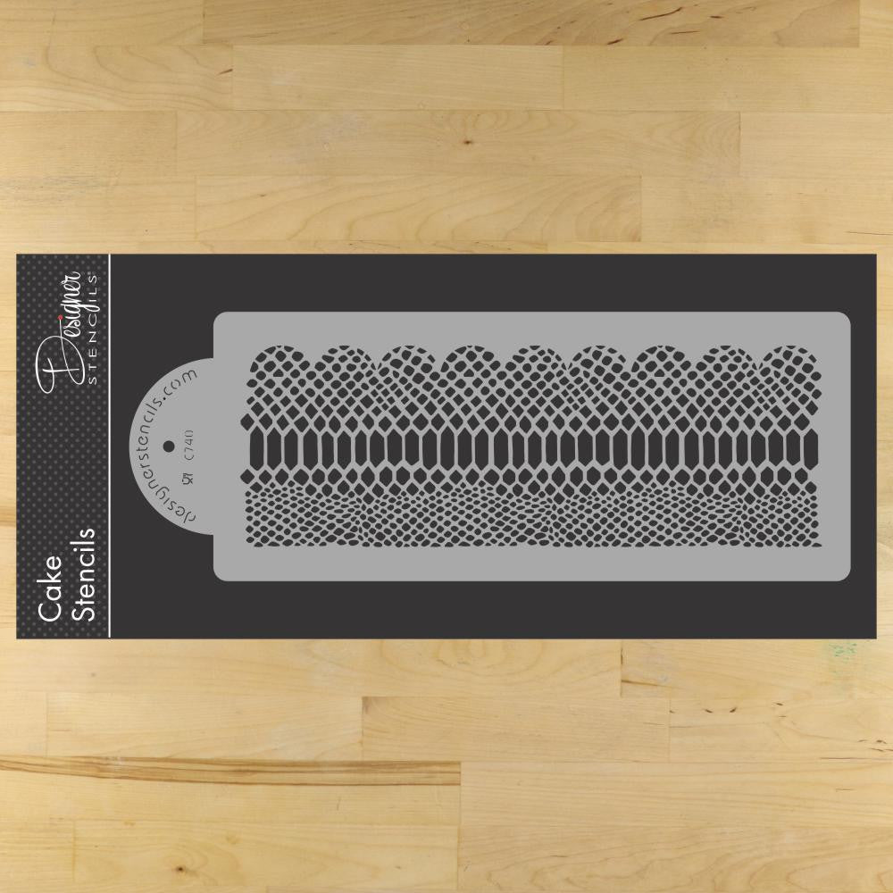 Scalloped Python Stencil by Kerry Vincent and Designer Stencils ...