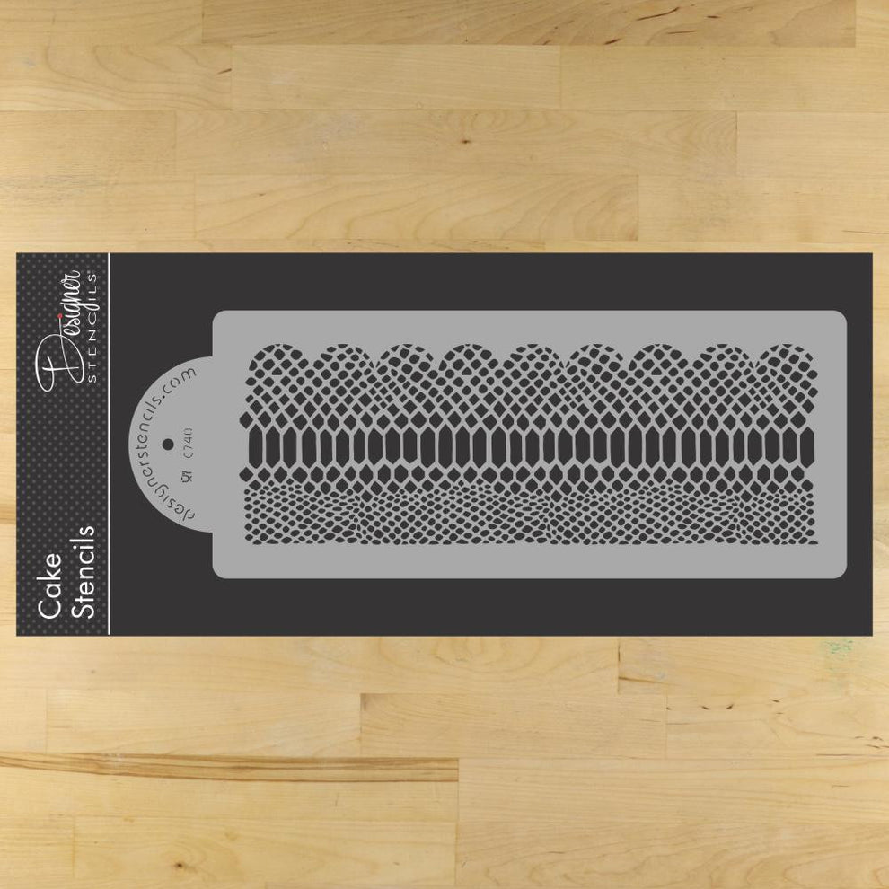 Scalloped Python Stencil by Kerry Vincent and Designer Stencils ...