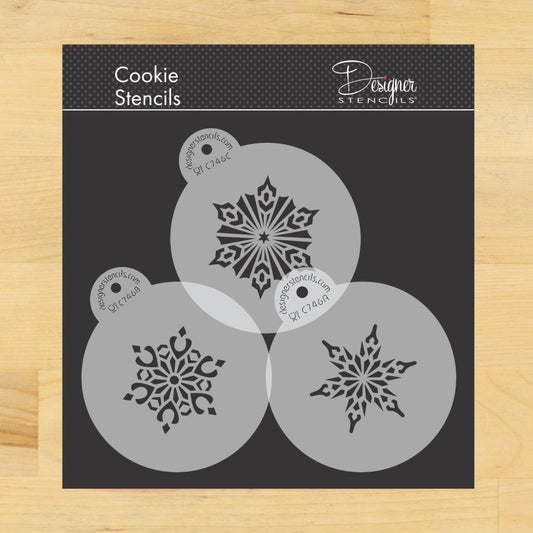 Crystal Snowflakes 2 Cupcake and Cookie Stencil Set by Designer Stencils