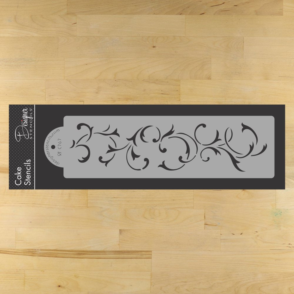 Cake Decorating Stencil: French Swirl - Confection Couture Stencils
