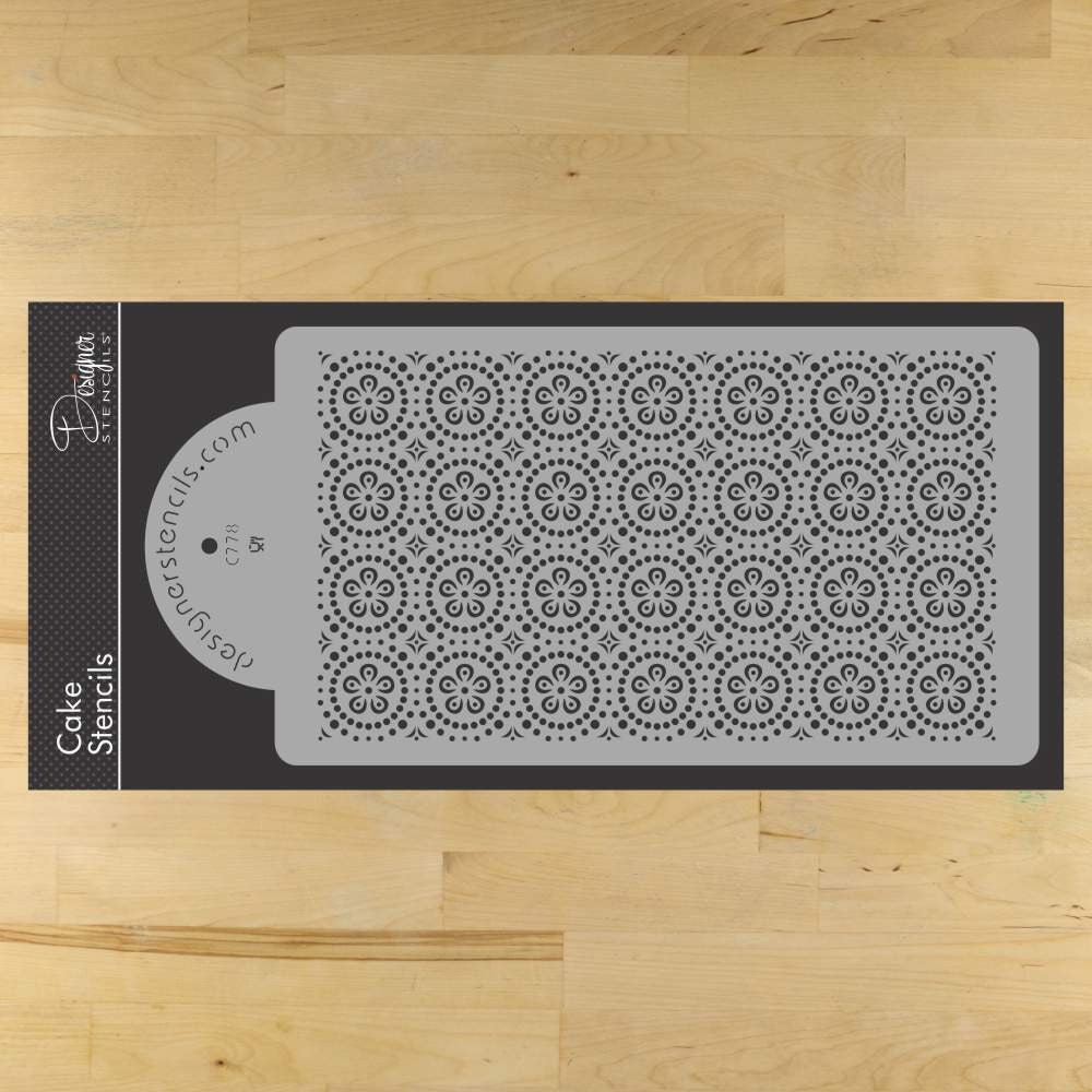 Circular Lattice Background Stencil for Cake Decorating – Confection ...