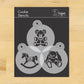 Baby Toys Round Cookie Stencil Sets by Designer Stencils 3 Inch Set
