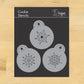 Jeweled Snowflakes Cake and Cookie Trios by Designer Stencils mini set
