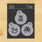 Baby Toys Round Cookie Stencil Sets by Designer Stencils 2 Inch Set