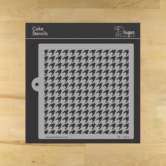 Houndstooth Miniprint Cake and Cookie Stencil by Designer Stencils