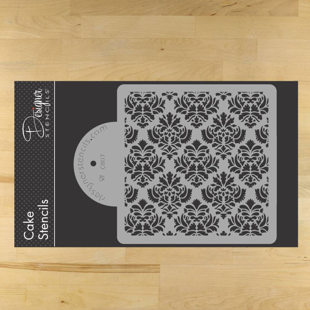 Allover Damask Stencil for Cake or Cookie Decorating – Confection ...