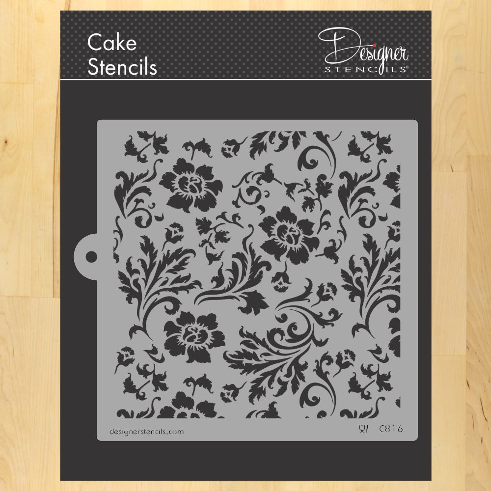 Chic Rose Stencil for Cake and Cookie Decorating – Confection Couture ...