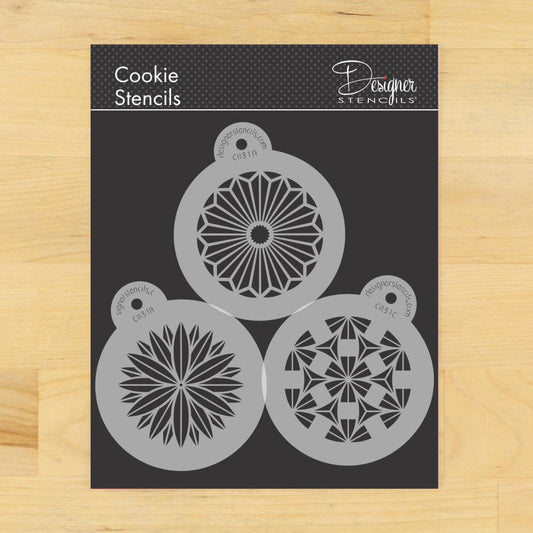 Retro Circle Round Cookie Stencil Set by Designer Stencils