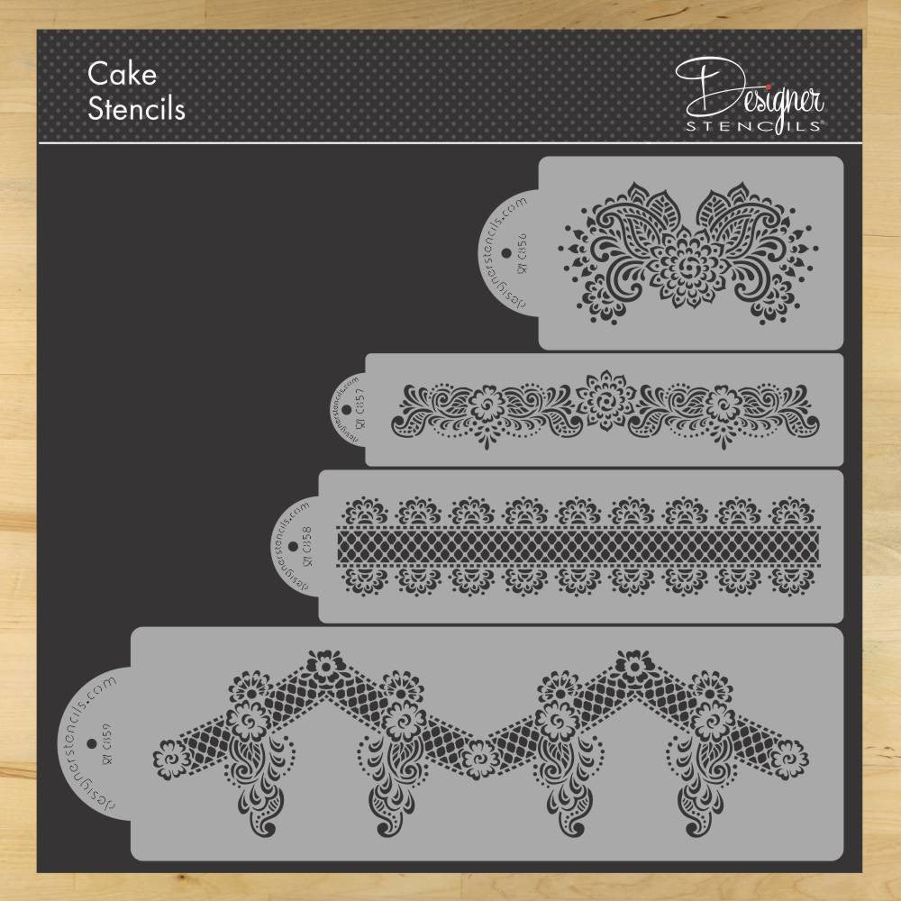 Tiered Lace Stencils for Decorating Wedding Cakes – Confection Couture ...