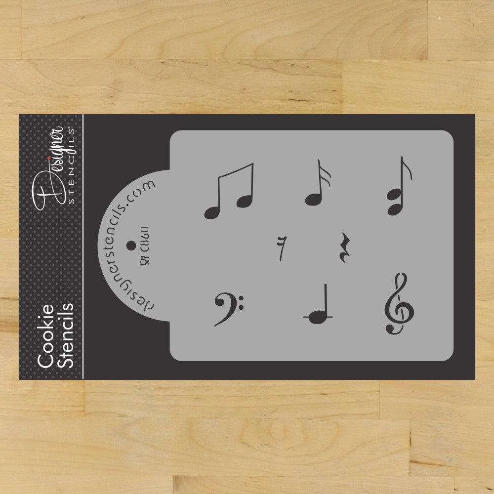 Musical Notes Cookie Stencil by Designer Stencils