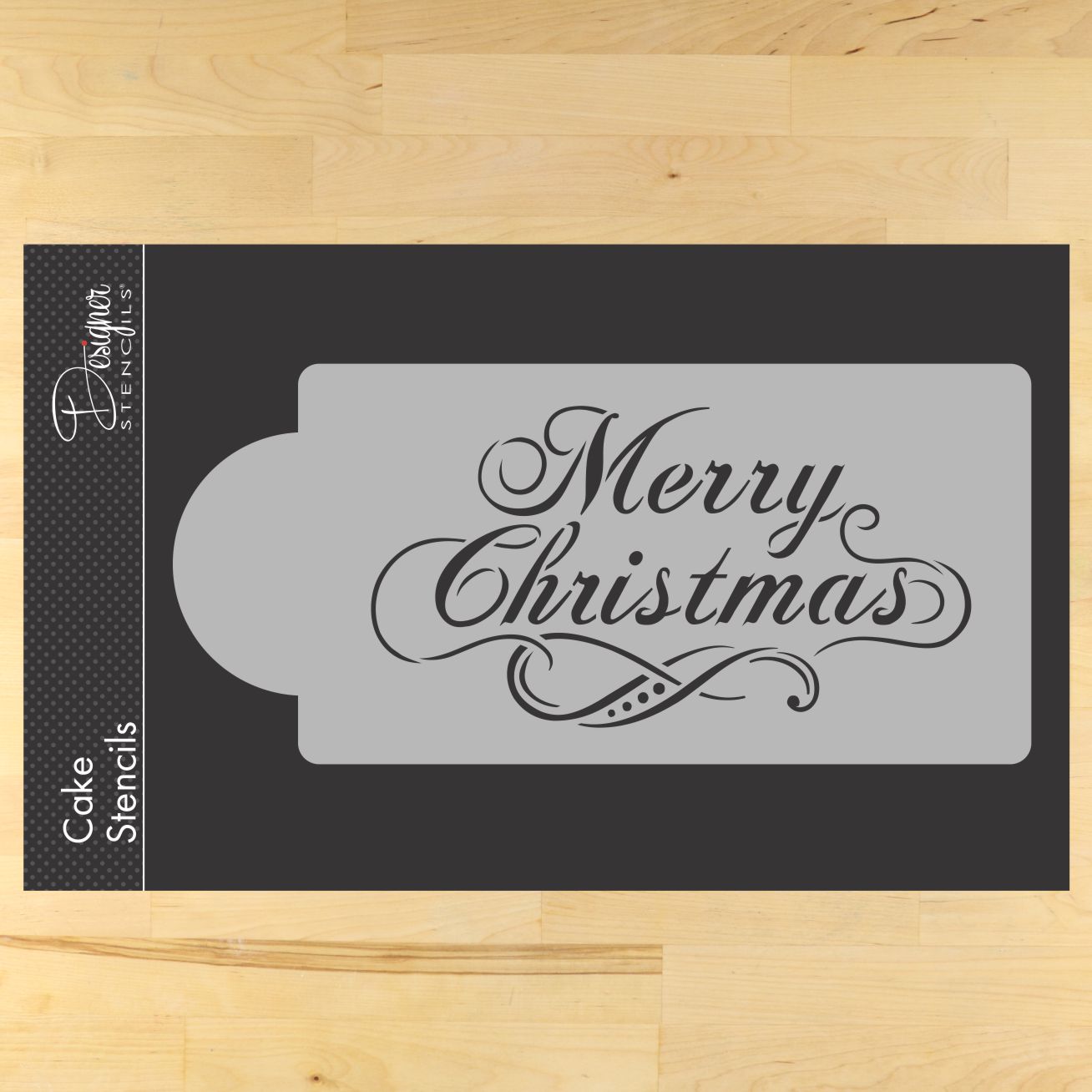 Cake Side Stencil for Merry Christmas Cakes Confection Couture Stencils