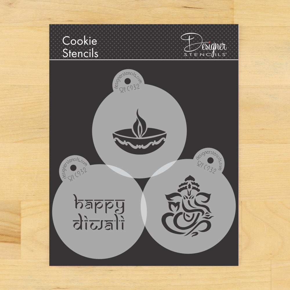 Diwali Round Cookie Stencil Set by Designer Stencils