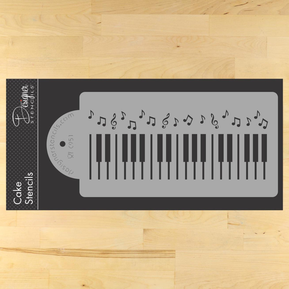 Piano Keys Cake Stencil Side by Designer Stencils