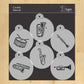 Musical Instruments Round Cookie Stencil Set by Designer Stencils