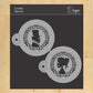 Skeleton Couple Round Cookie Stencil Set by Designer Stencils