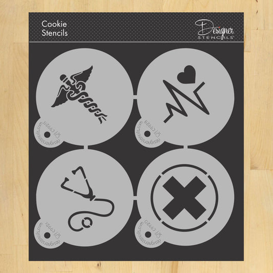 Medical Symbols Cookie Stencil Set by Designer Stencils