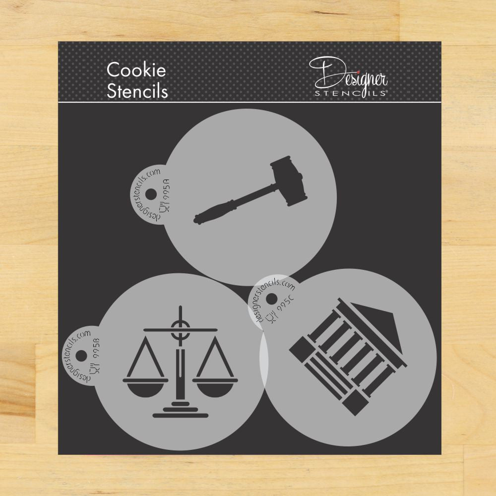 Law and Justice Cookie Stencil Set by Designer Stencils