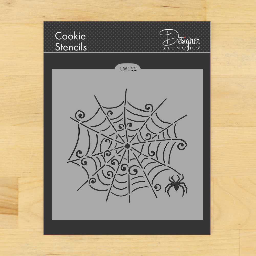 Whimsical Spiderweb Cookie Stencil by Designer Stencils