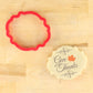 Give Thanks Cookie Stencil on Thanksgiving cookie using the Barnes Plaque cookie cutter
