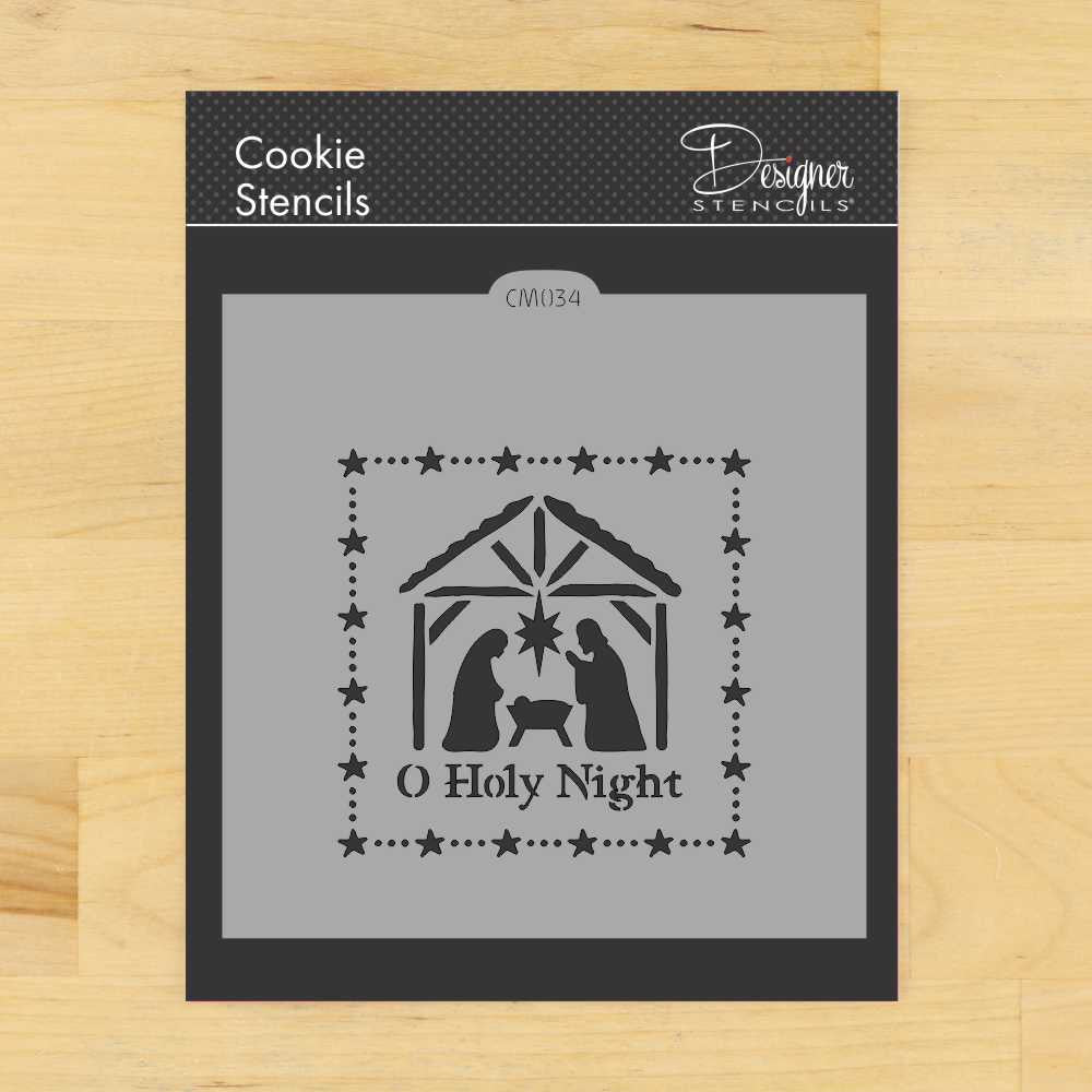Nativity Scene Cookie Stencil by Designer Stencils 