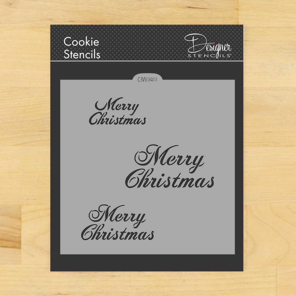 Merry Christmas Cookie Stencil by Designer Stencils