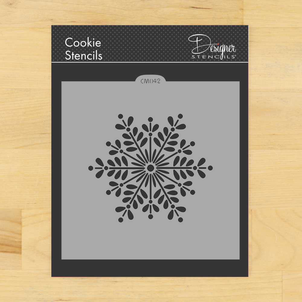 Christmas Snowflake cookie stencil by Designer Stencils for Christmas Cookies