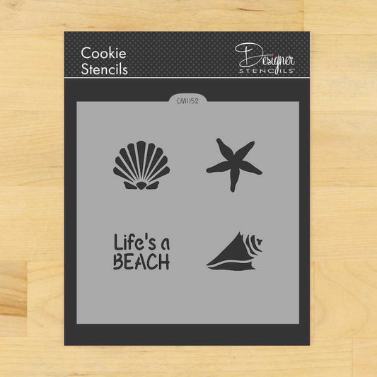 Life's a Beach Cookie Stencil by Designer Stencils
