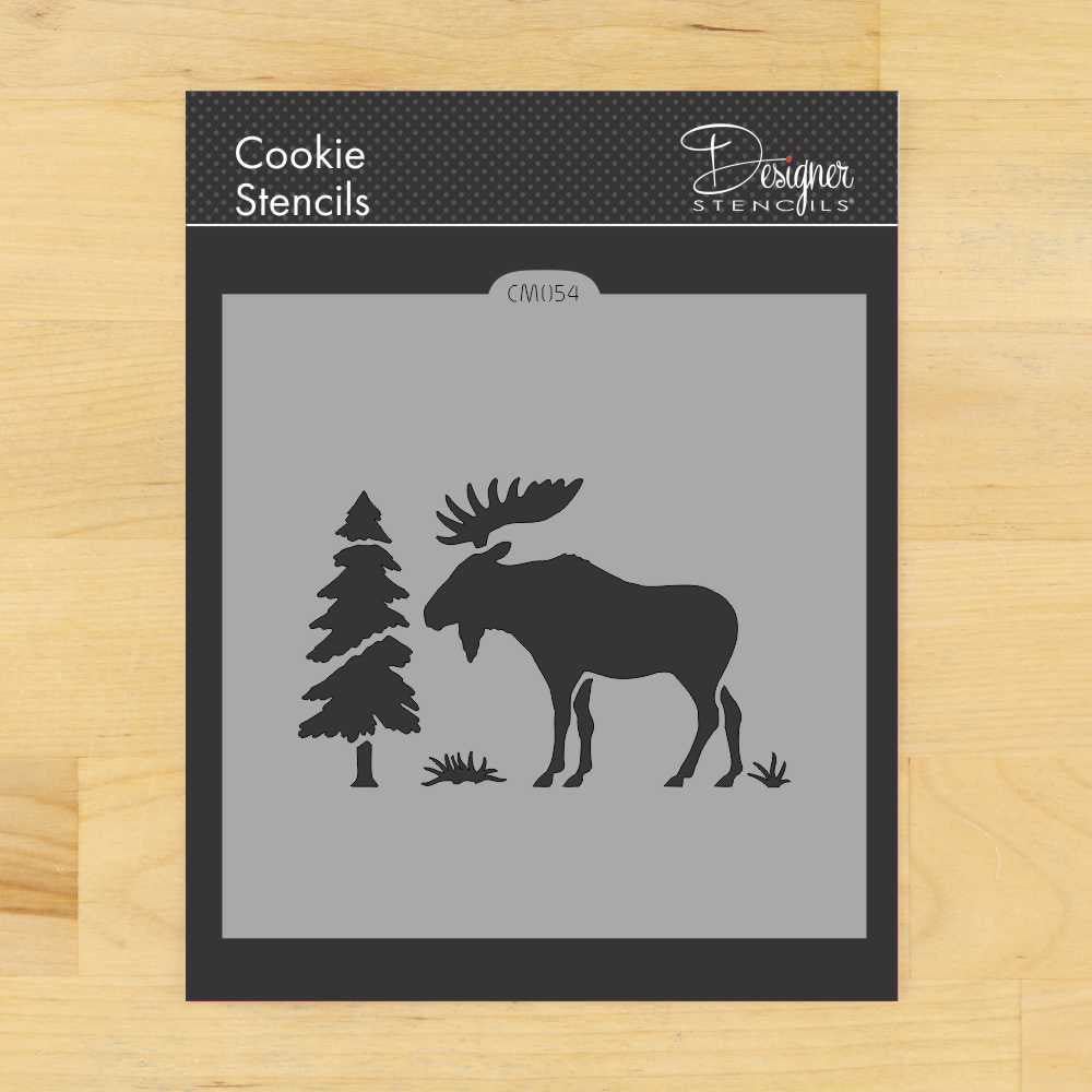 Moose Silhouette Cookie Stencil by Designer Stencils