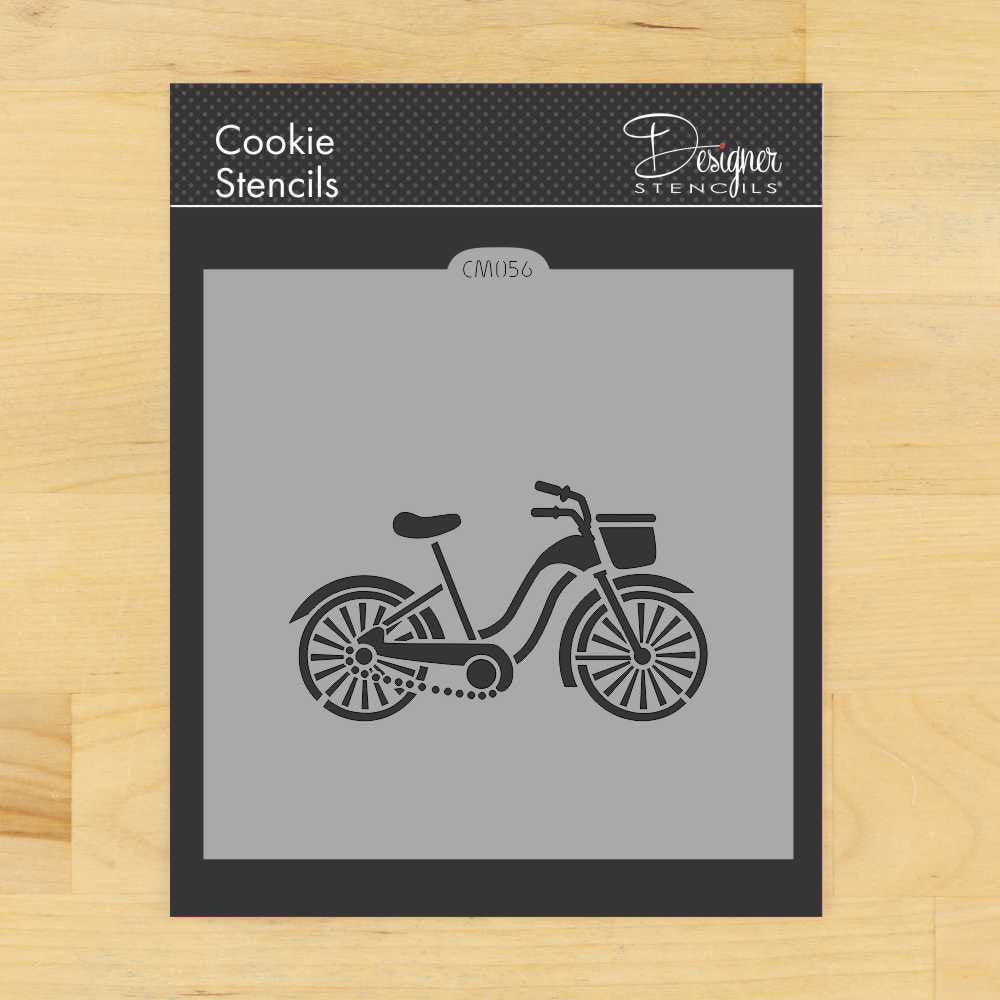 Bicycle Cookie Stencil by Designer Stencils