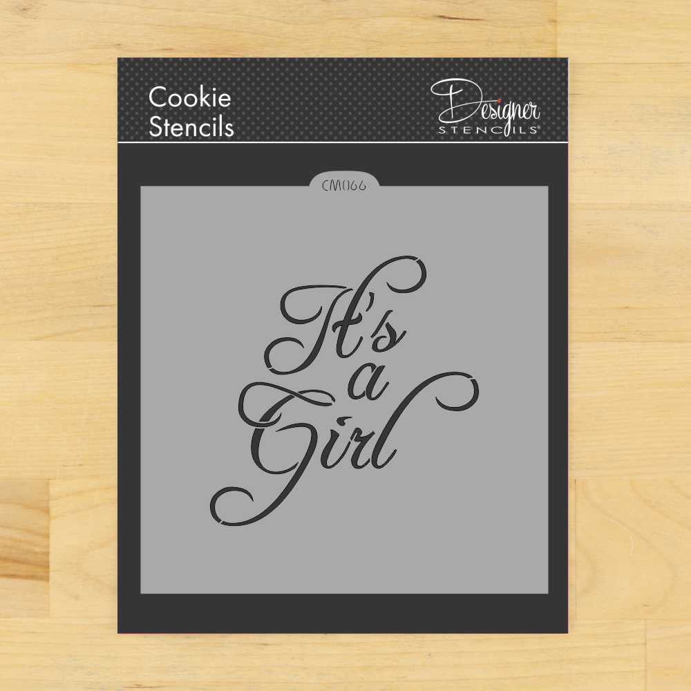 It's A Girl Cookie Stencil by Designer Stencils