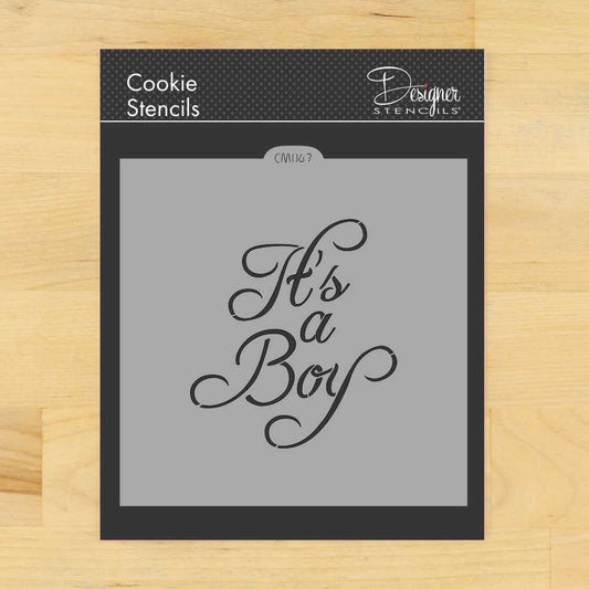 It's A Boy Cookie Stencil by Designer Stencils