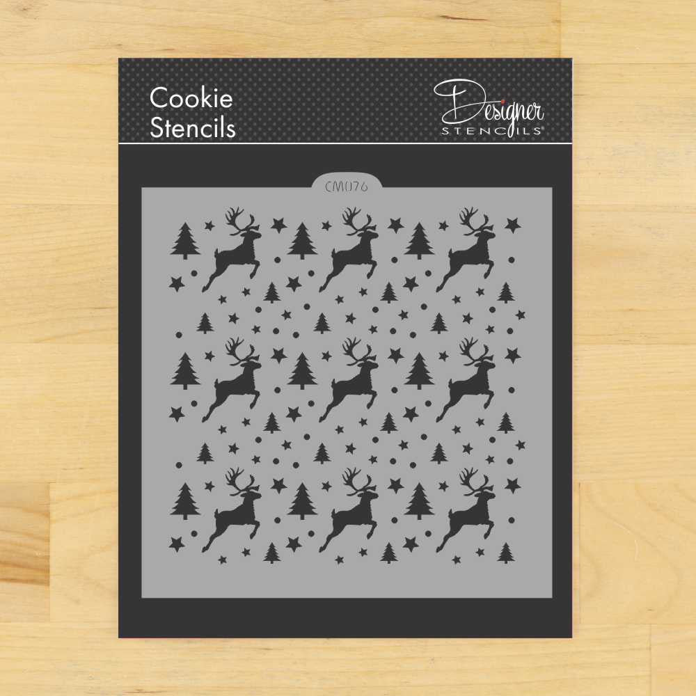 Prancing Reindeer Cookie Stencil by Designer Stencils