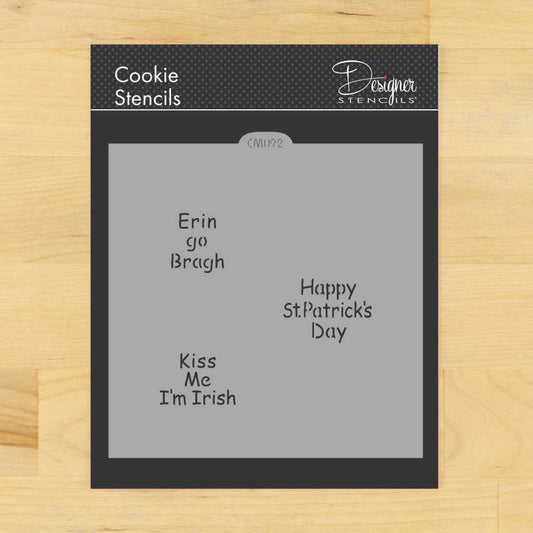 Irish Sayings Cookie Stencil by Designer Stencils