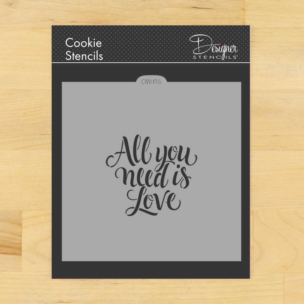 All You Need Is Love Cookie Stencil by Designer Stencils