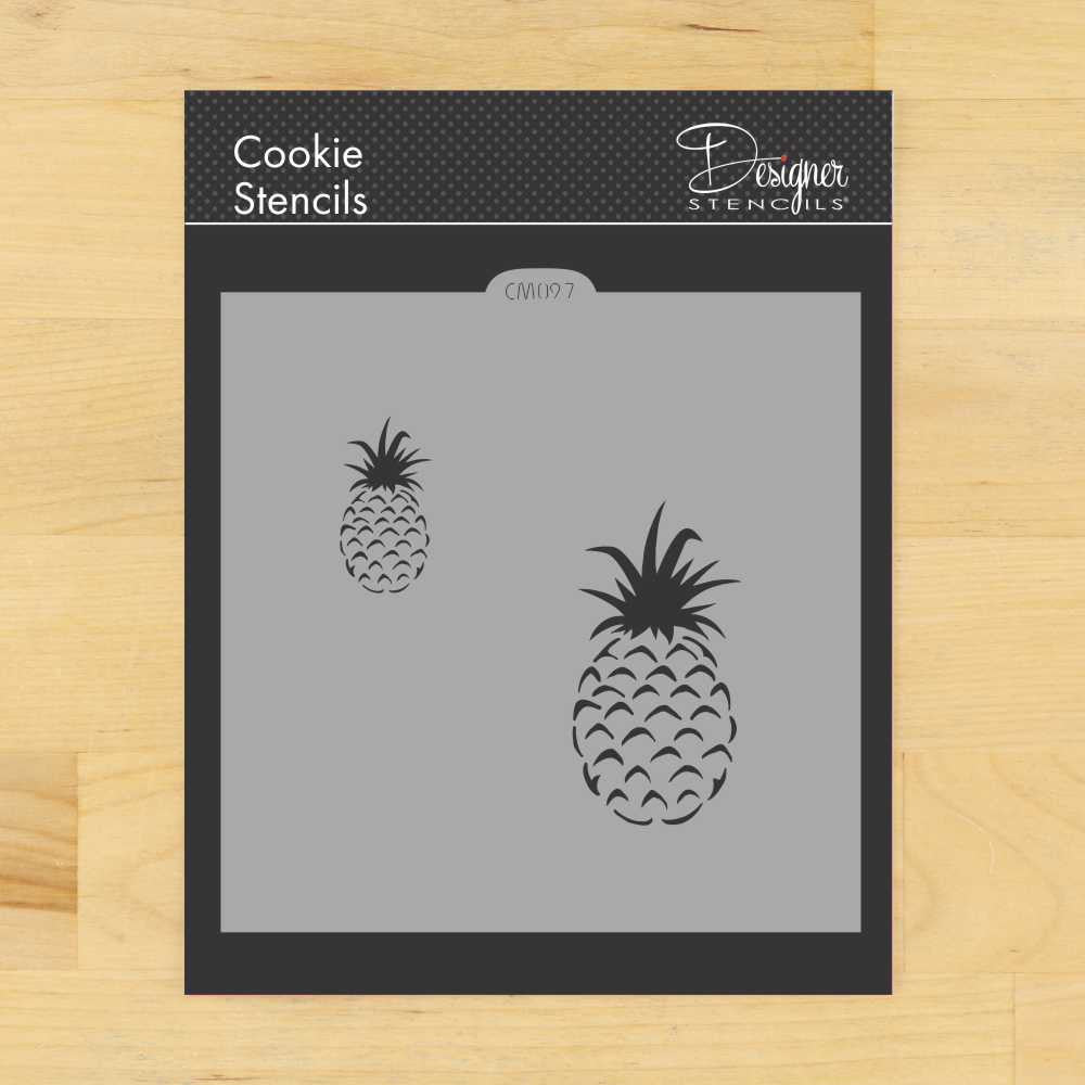 Pineapple Cookie Stencil by Designer Stencils