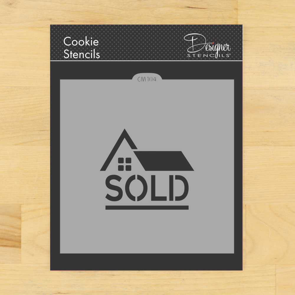 Sold Cookie Stencil by Designer Stencils