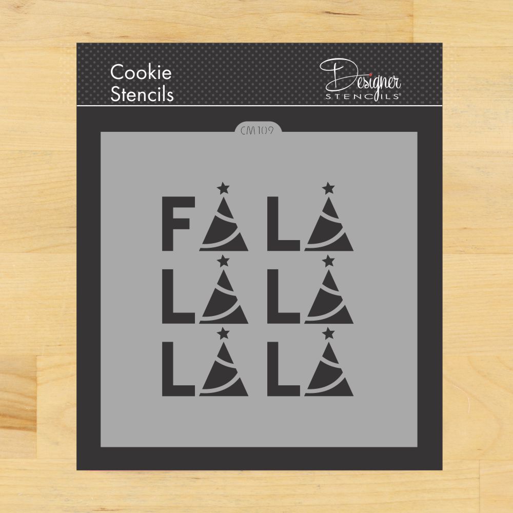 Fa La La Cookie and Craft Stencil by Designer Stencils